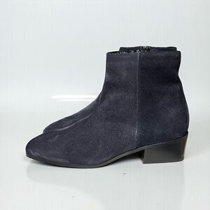 🌻NEW Aquatalia Fuoco Blue Italian Weatherproof Leather Ankle Boot Womens Size 5